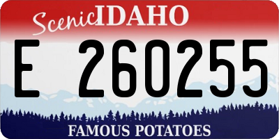 ID license plate E260255