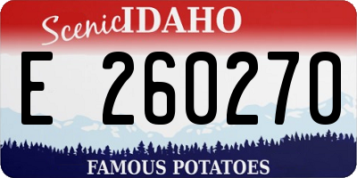 ID license plate E260270