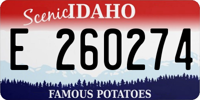 ID license plate E260274