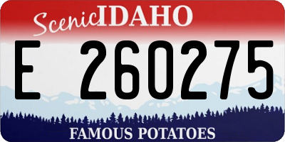 ID license plate E260275