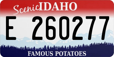 ID license plate E260277