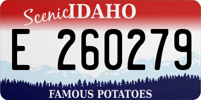 ID license plate E260279