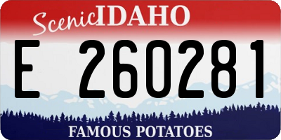 ID license plate E260281