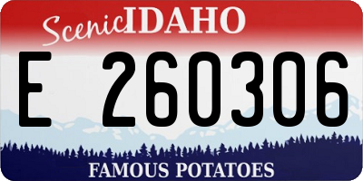 ID license plate E260306