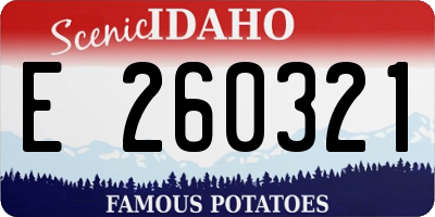 ID license plate E260321