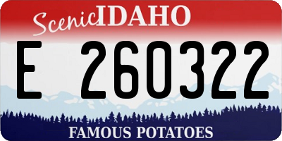 ID license plate E260322