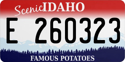 ID license plate E260323