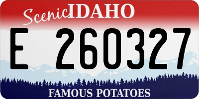 ID license plate E260327