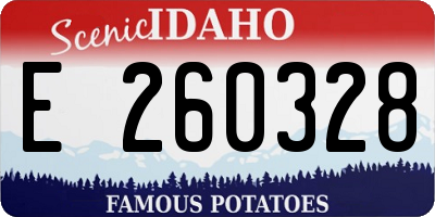 ID license plate E260328