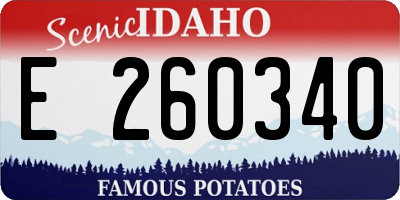 ID license plate E260340