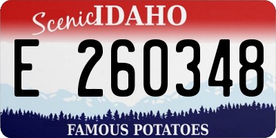 ID license plate E260348