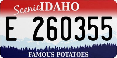 ID license plate E260355