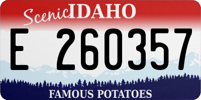 ID license plate E260357