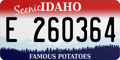 ID license plate E260364