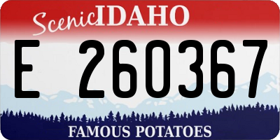 ID license plate E260367