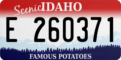 ID license plate E260371