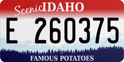 ID license plate E260375