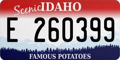 ID license plate E260399