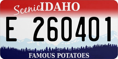 ID license plate E260401