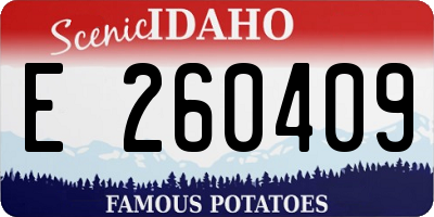 ID license plate E260409
