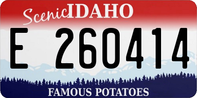 ID license plate E260414