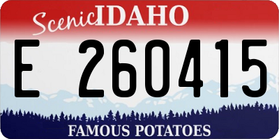 ID license plate E260415
