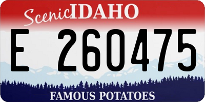 ID license plate E260475