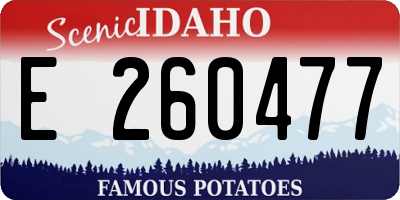 ID license plate E260477