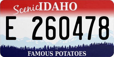 ID license plate E260478
