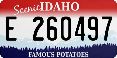 ID license plate E260497