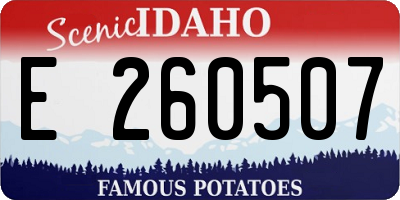 ID license plate E260507