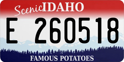 ID license plate E260518