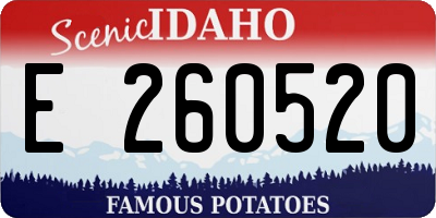 ID license plate E260520