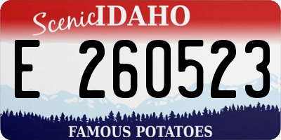 ID license plate E260523
