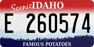 ID license plate E260574