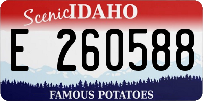 ID license plate E260588