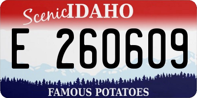 ID license plate E260609