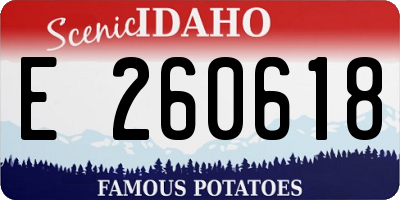 ID license plate E260618