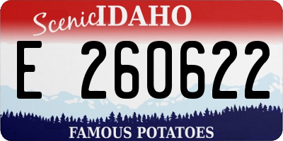 ID license plate E260622