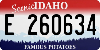 ID license plate E260634