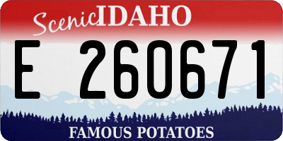 ID license plate E260671