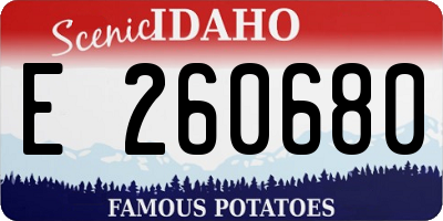 ID license plate E260680