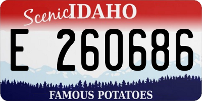 ID license plate E260686