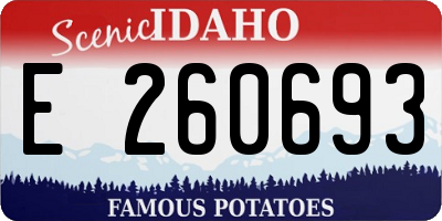 ID license plate E260693