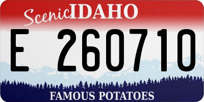 ID license plate E260710