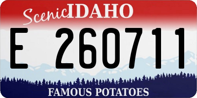 ID license plate E260711