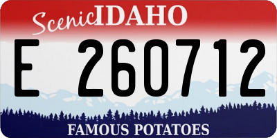 ID license plate E260712