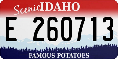 ID license plate E260713