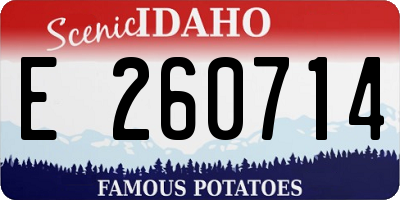 ID license plate E260714