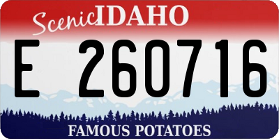 ID license plate E260716